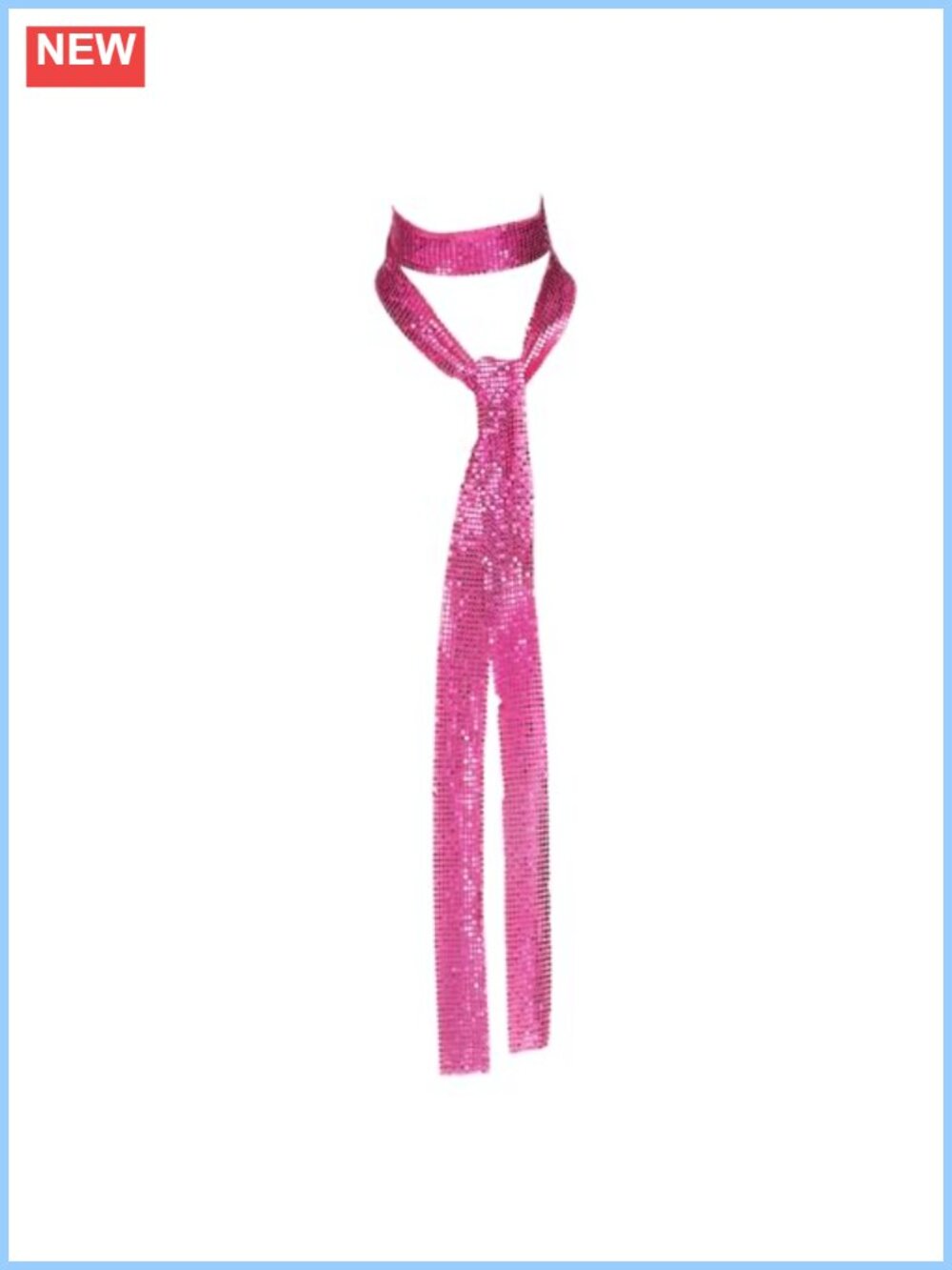 Sequins Scarf Shiny Long Skinny Scarves for Women Aluminum Alloy